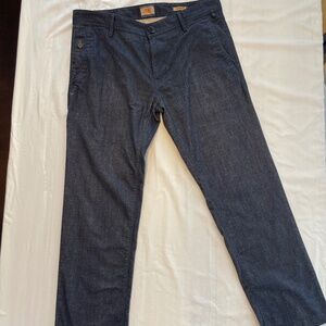 Hugo Boss orange casual Slim Fit pants Grey cotton blend double pockets 34R
